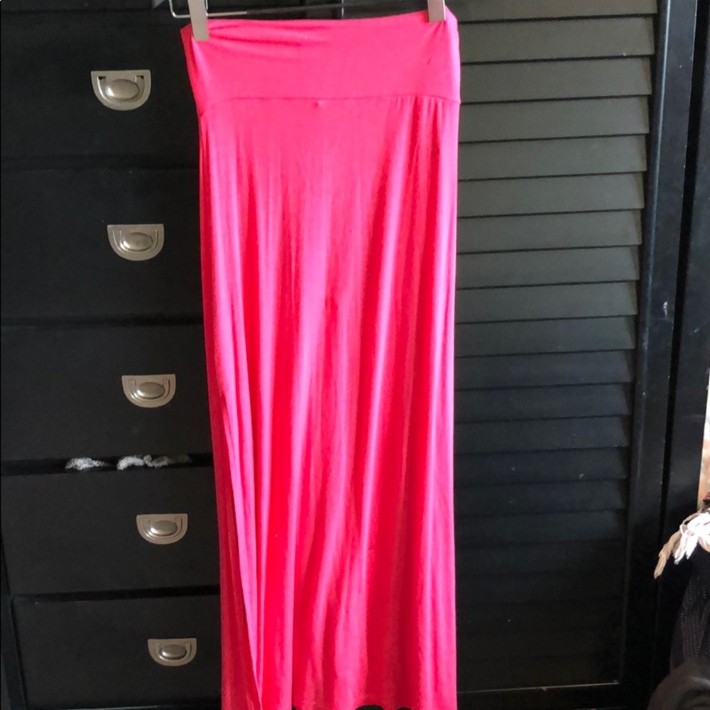 Pink maxi skirt